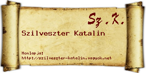Szilveszter Katalin névjegykártya